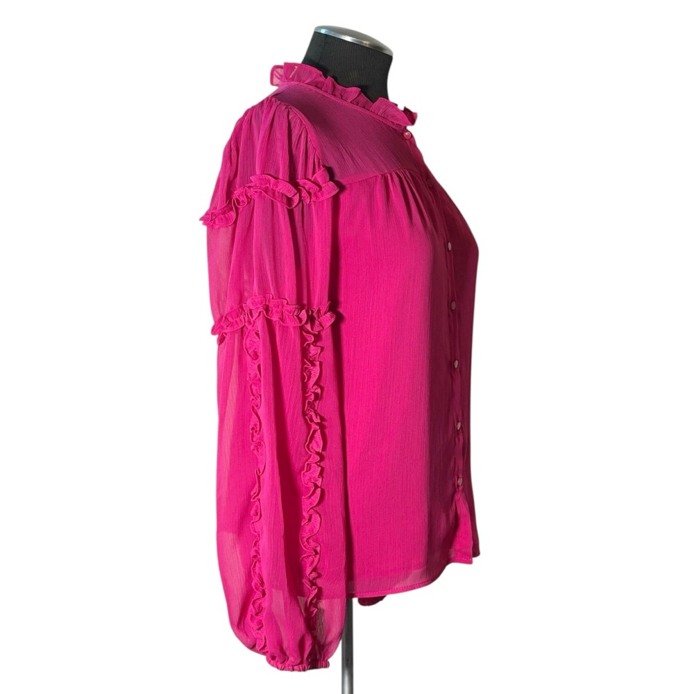 CeCe Pink Ruffle Blouse - Picture 5 of 10